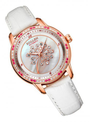 Women's Leather Analog Watch LEN67895