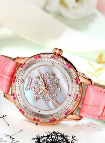 Women's Leather Analog Watch LEN67897