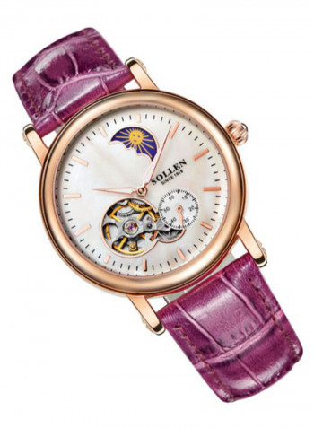 Women's Leather Analog Watch LEN67901