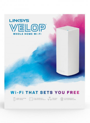 AC2200 Velop Whole Home Mesh Wi-Fi System 2200 Mbps White