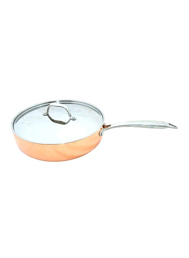Stainless Steel Saute Pan With Lid Gold/Silver 11inch