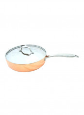 Stainless Steel Saute Pan With Lid Gold/Silver 11inch
