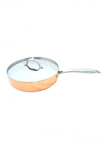 Stainless Steel Saute Pan With Lid Gold/Silver 11inch