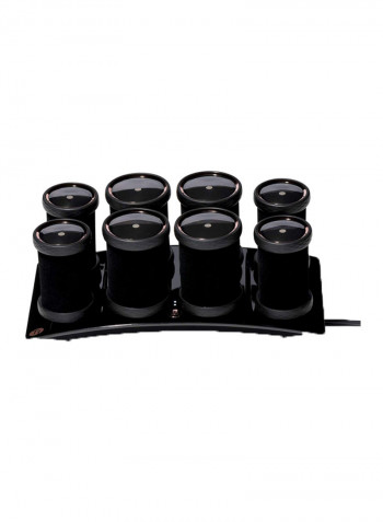 8-Piece Hot Rollers Set Black