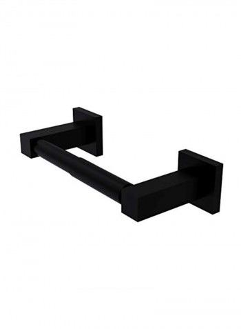 Montero Collection Contemporary Two Post Tissue Toilet Paper Holder Matte Black 9.8x3.7x2inch