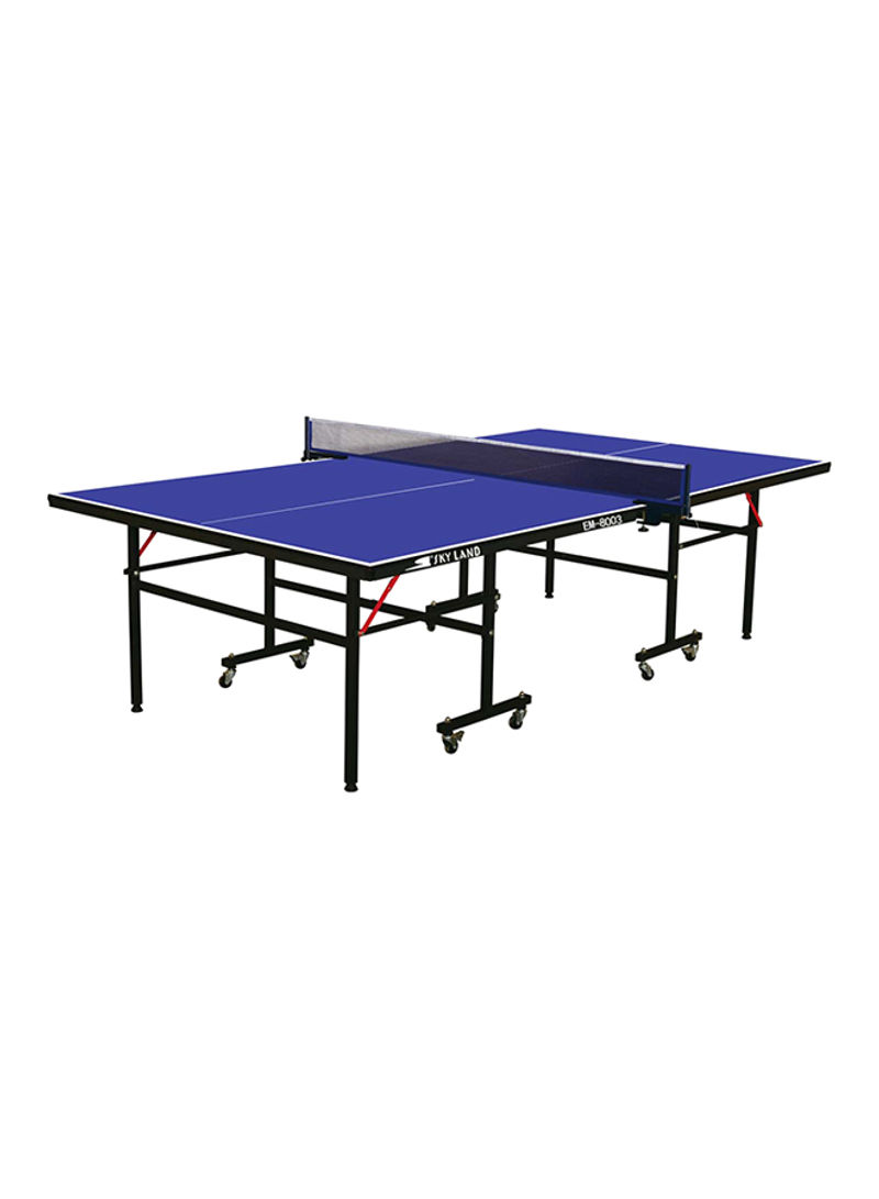 Single Folding Movable Tennis Table - Blue