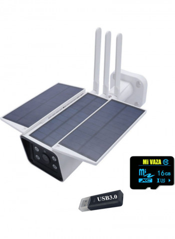 Solar Security Camera White/Black
