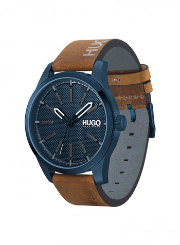 Men's Leather Analog Wrist Watch 1530145
