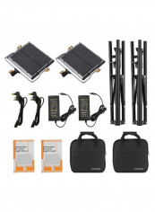 Pack Of 2 LED Video Light Bracket Kit Multicolour