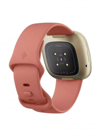 Versa 3, Health And Fitness Smartwatch With GPS, 24/7 Heart Rate, Music And Up To 6+ Days Battery Pink Clay/Soft Gold Aluminium