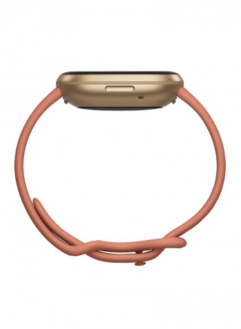 Versa 3, Health And Fitness Smartwatch With GPS, 24/7 Heart Rate, Music And Up To 6+ Days Battery Pink Clay/Soft Gold Aluminium