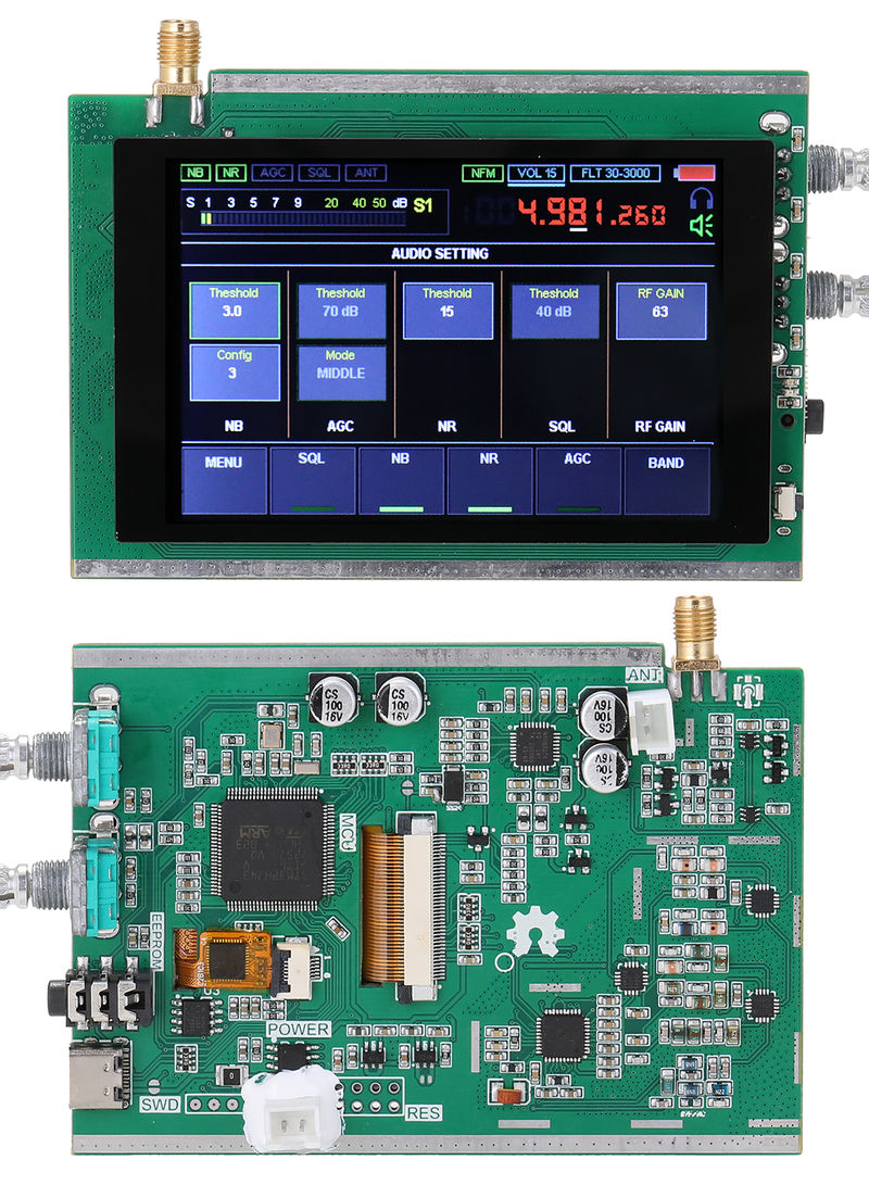 Touch Screen SDR HAM Receiver Multicolour 12.50 x 4.20 x 9cm