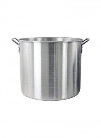 Aluminum Stock Pot And Strainer Basket Set Silver