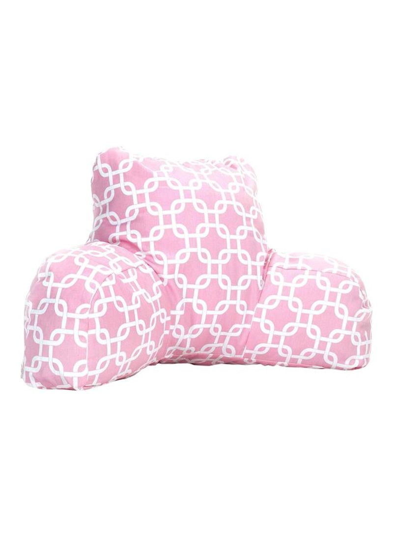 Links Reading Pillow Polyester Pink/White 33x6x18inch