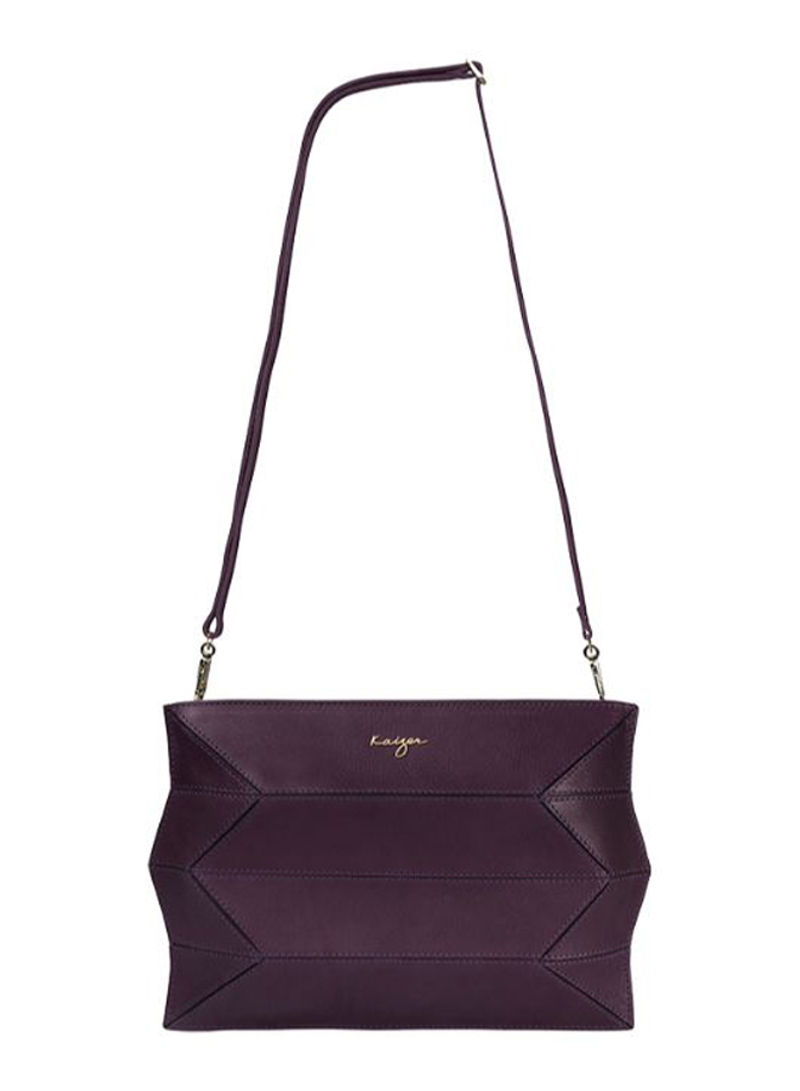 Ascot Leather Tote Handbag For Women Violet