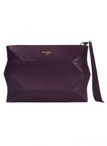 Ascot Leather Tote Handbag For Women Violet