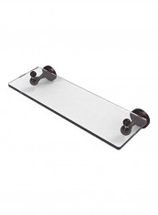 Wall Mounted Glass Shelf Brown/Clear 16inch