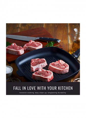 Aluminium Grill Saute Pan Black 11x11inch
