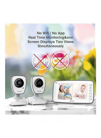 Baby Video Monitor With 2 HD Cams