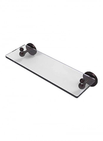Shadwell Collection Vanity Beveled Edges Glass Shelf Brown/Clear 16inch