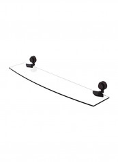 Venus Collection Groovy Accents Glass Shelf Clear/Black 24inch