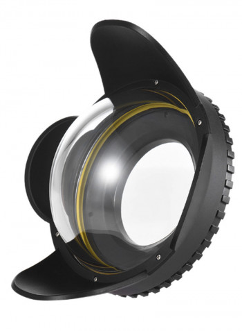 Underwater Camera Fisheye Lens Dome Port Case Shade Cover Black/Yellow/Clear