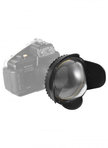 Underwater Camera Fisheye Lens Dome Port Case Shade Cover Black/Yellow/Clear