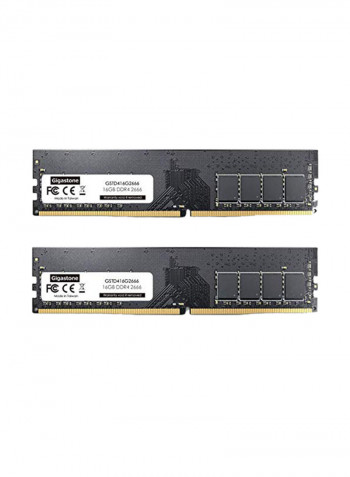 DDR4 (16GBx2) 2666Mhz Udimm 288 Pin Unbuffered Non ECC Desktop Memory Module Ram Upgrade Kit 32GB Black