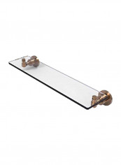 Washing Square Collection Vanity Beveled Edges Glass Shelf Brushed Bronze/Clear 22inch