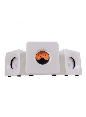 Desktop Bluetooth Wireless Speakers White