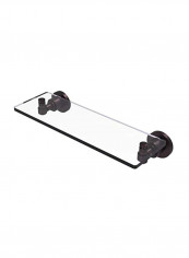 Washing Square Collection Vanity Beveled Edges Glass Shelf Clear/Brown 16inch