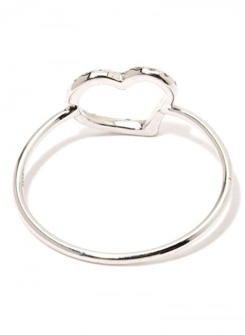 18K White Gold Heart Design Diamond Ring