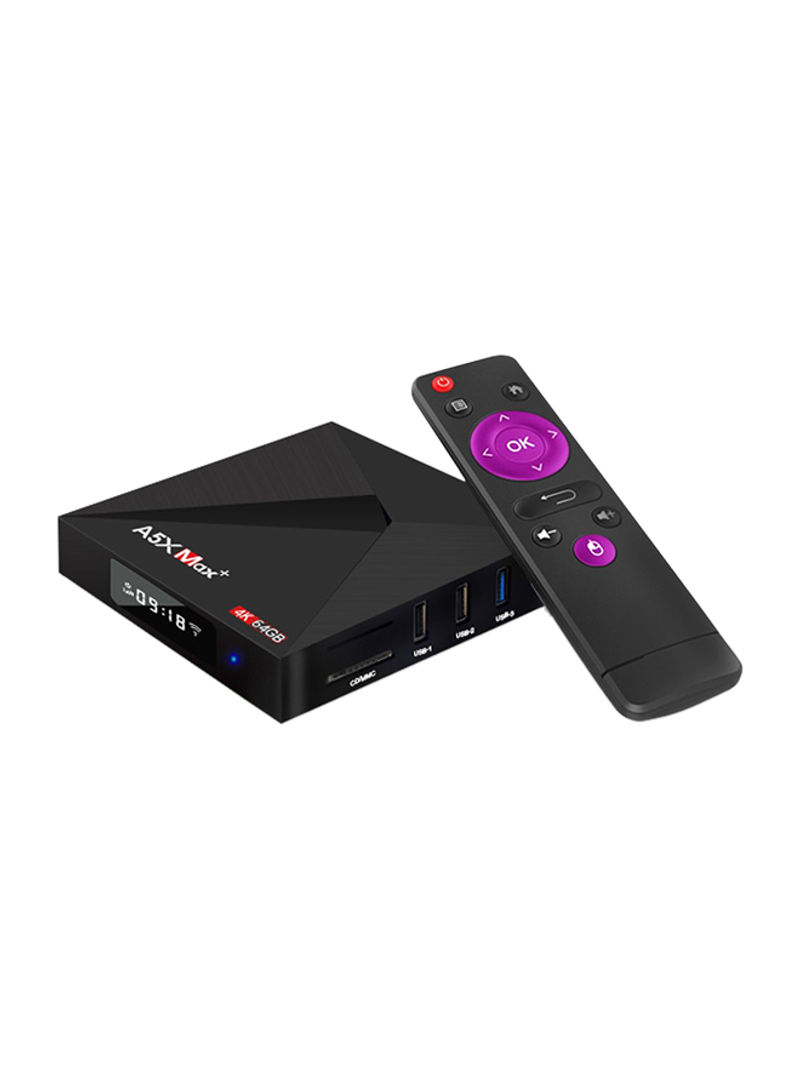 A5X Max Plus Smart Android 8.1 TV Set Top Box V5201EU Black
