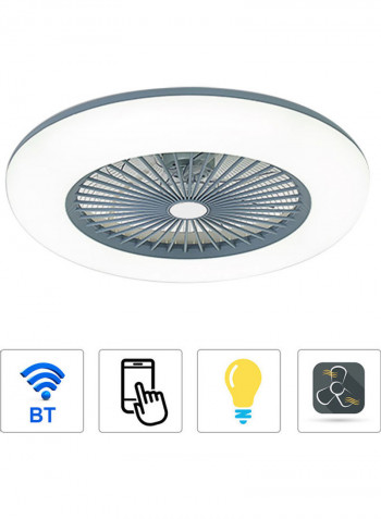 BT Connection Ceiling Fan LED Lights With Remote Control Grey