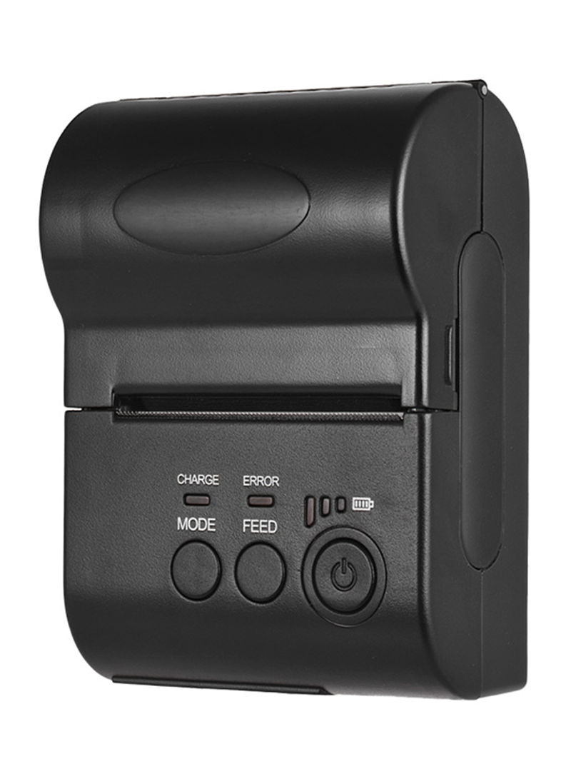 Mini Thermal Receipt Printer 10.4 x 7.5 x 4.5centimeter Black