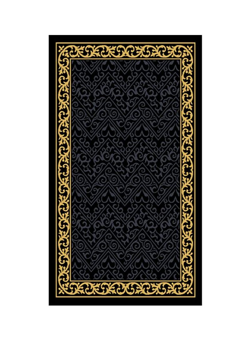 Musk Embroidered Prayer Mat Black/Gold/Grey 70x110cm