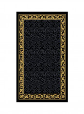 Musk Embroidered Prayer Mat Black/Gold/Grey 70x110cm