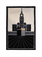 Musk Printed Wall Hanging Tapestry Black/Grey/Gold 70x110cm