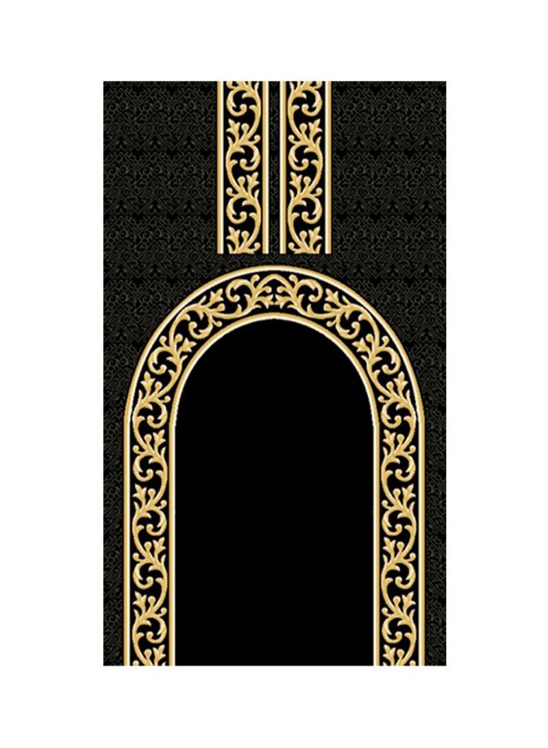 Musk Embroidered Prayer Mat Black/Gold 70x110cm