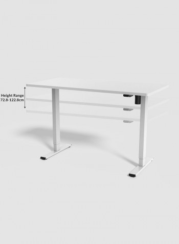 Standing Desk I Electric Height Adjustable Desk with single motor White