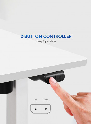 Standing Desk I Electric Height Adjustable Desk with single motor White