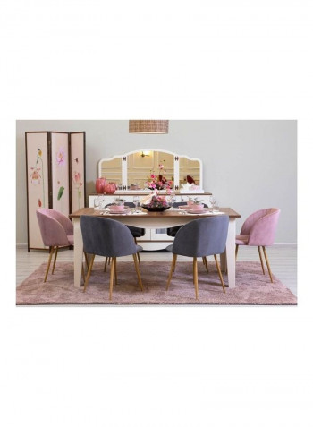 Aquarius Dining Table White/Brown