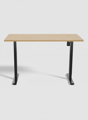 Standing Desk I Electric Height Adjustable Desk with single motor Black/Oak