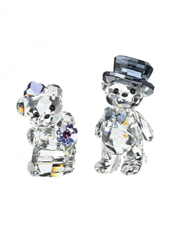 2-Piece Kris Bear Set Clear Boy Bear (2.2x1), Girl Bear (1.5x1.25)inch