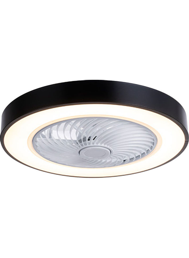 Round Ceiling Fan with Lighting and Remote Control Black/White