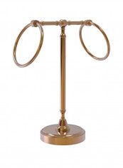 Vanity Top 2-Ring Towel Holder Gold 13x15x6.25inch