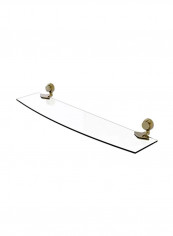 Venus Collection Twist Accents Glass Shelf Clear/Gold 24inch