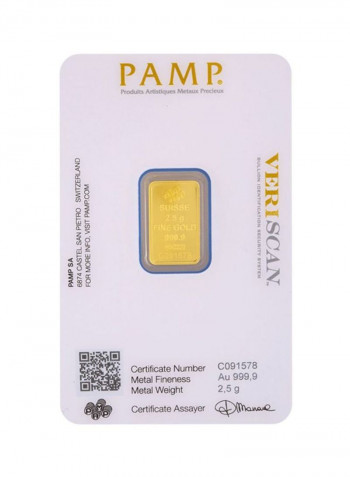 24 Karat Suisse Pamp Gold Bar