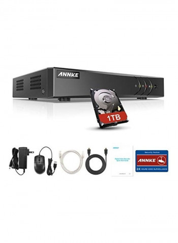 8 Channel Surveillance Security DVR Kit Black