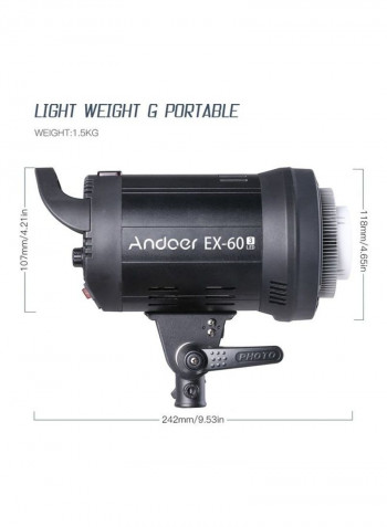 EX60III Studio Photography LED Flash Light White